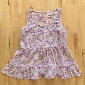 Sheer tank top with deer print